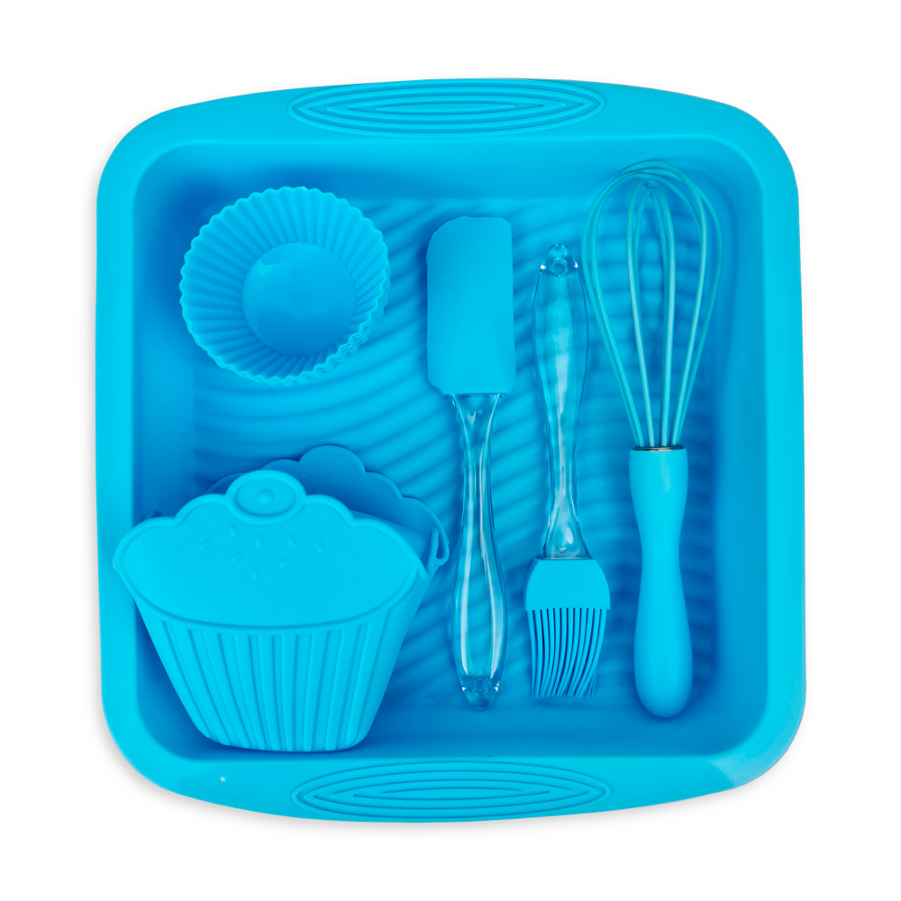Силиконовый набор для выпечки 11 шт. Голубой (CLN-071)