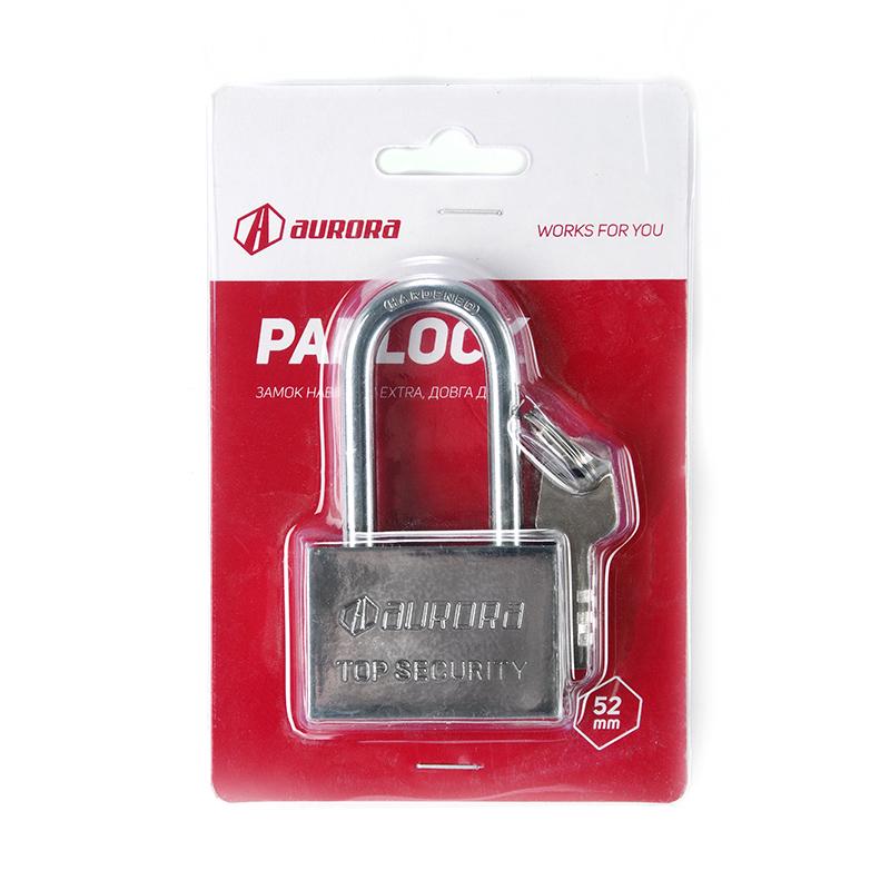 Замок навесной Aurora Extra длинная дужка 35x26x15 мм дисковый финский ключ (840035) - фото 2