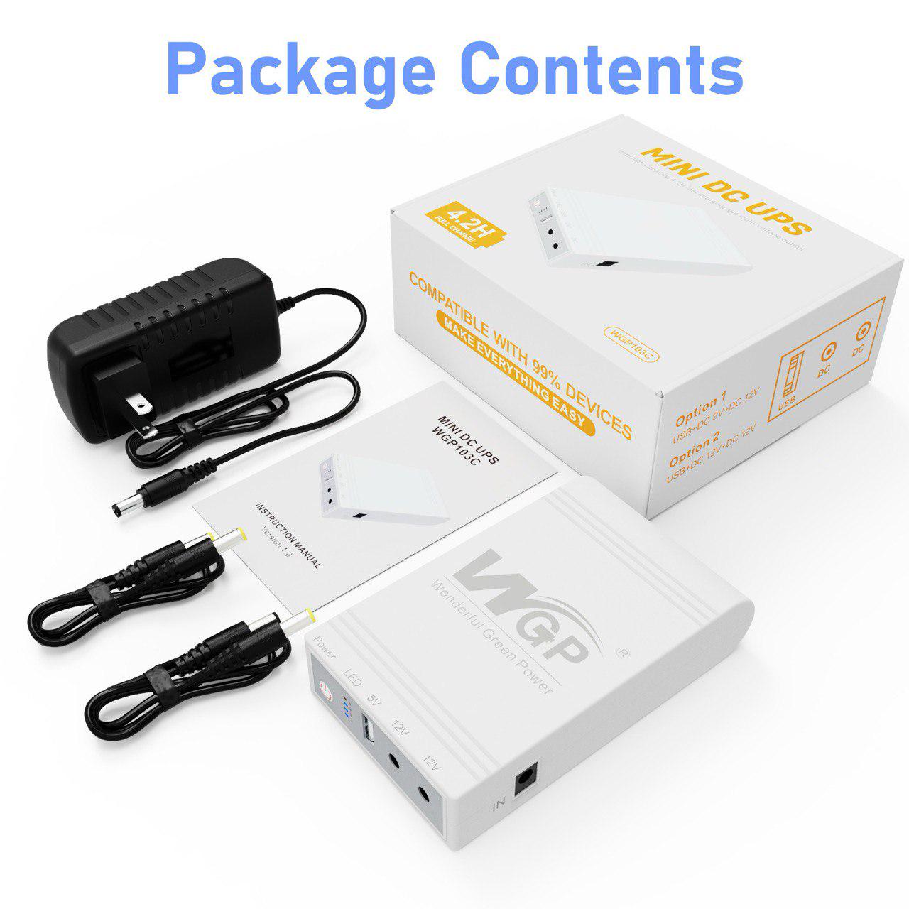 Джерело безперебійного живлення для роутера UPS WGP 103C-51212 MiniUPS 16000 mAh DC 12V/9V/5V - фото 3