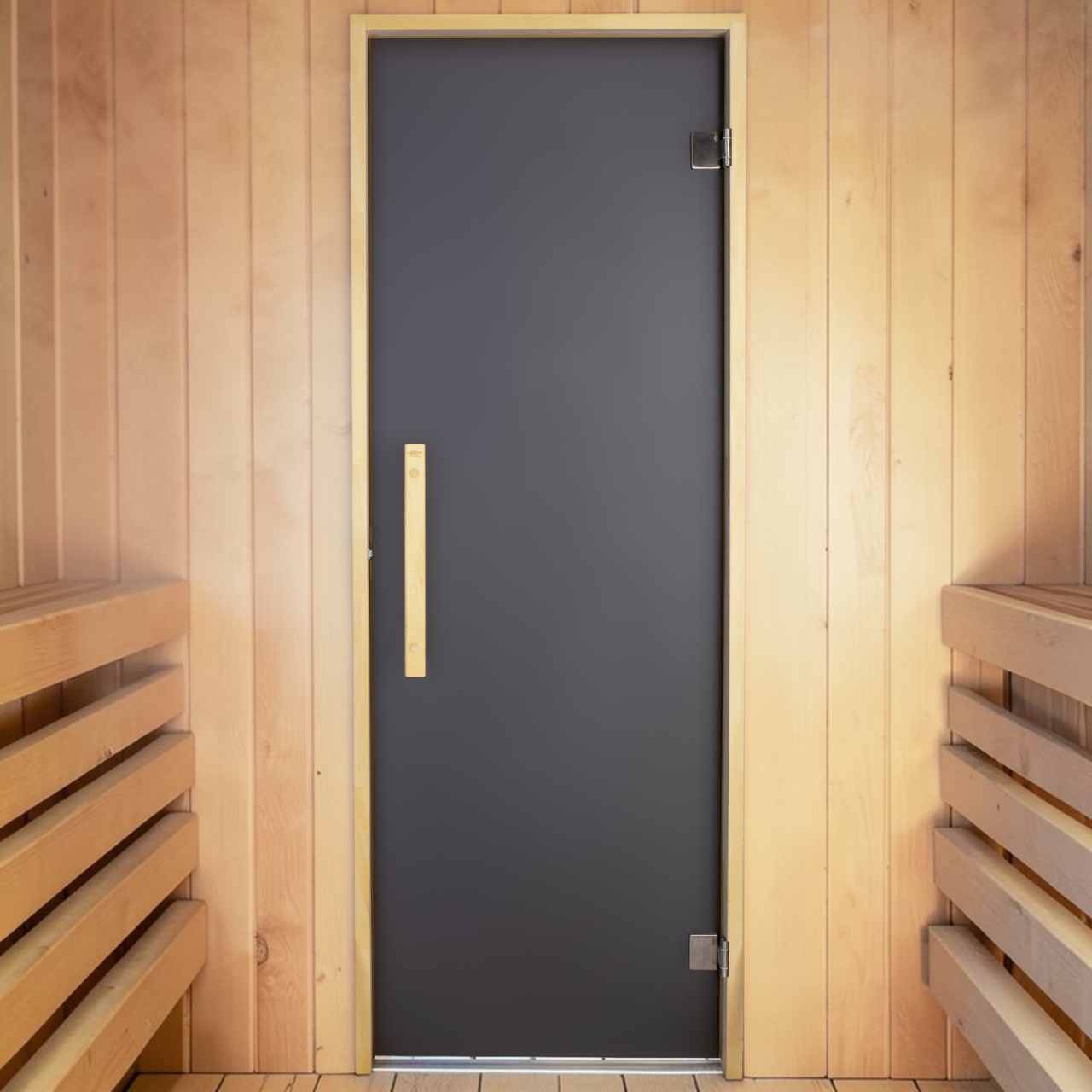 Дверь для бани и сауны Tesli Lux Graphite 2000х700 мм