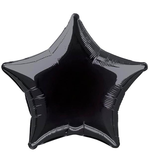 Повітряні кульки Зірка 45 см Чорний