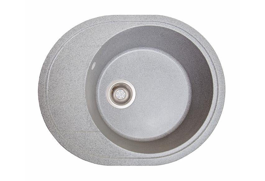 Мийка кухонна кругла Комфі зі штучного каменю Сірий (1570457771)