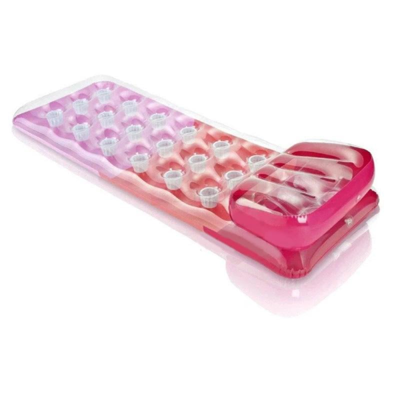 Матрас пляжный Intex 188х71 см одноместный надувной Розовый (6211)