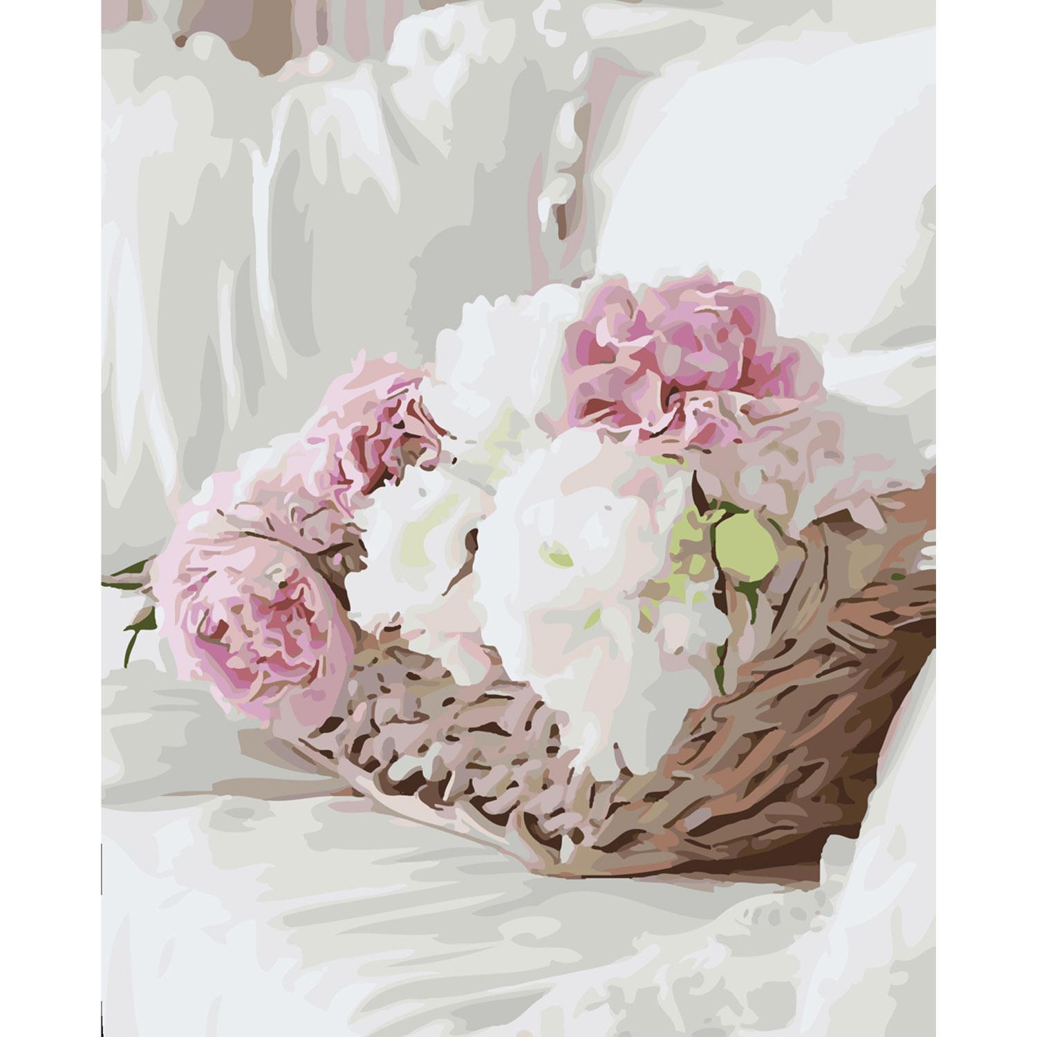 Картина за номерами Strateg Ранкові півонії 40х50 см (SY6156)