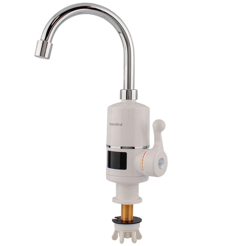 Кран-водонагрівач проточний для кухні Aquatica NZ-6B142W NZ 3,0 кВт 0,4-5 бар вилив вухо на гайці з дисплеєм (9797113) Кран-водонагрівач проточний для кухні Aquatica NZ-6B142W NZ 3,0 кВт 0,4-5 бар вилив вухо на гайці з дисплеєм (9797113)