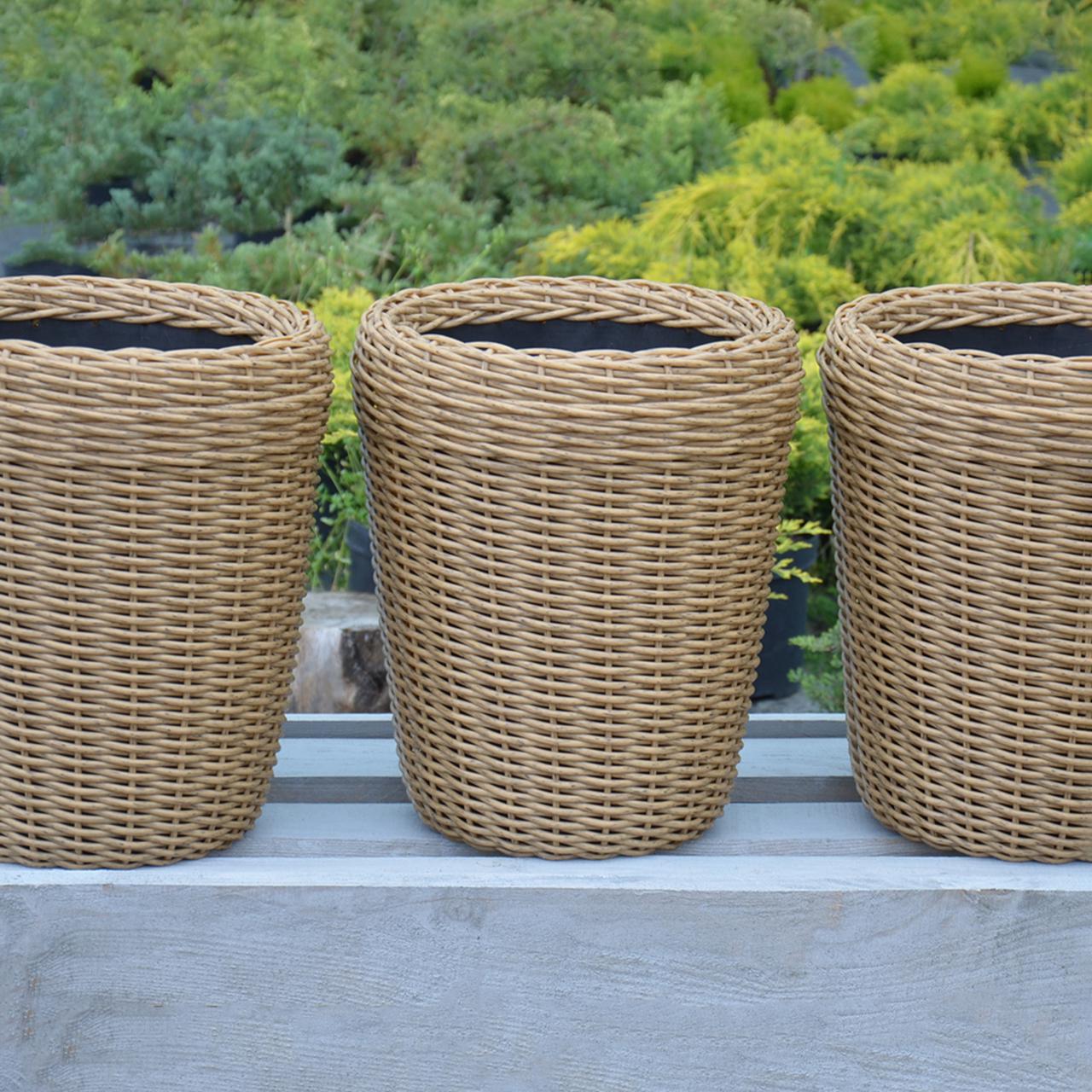 Кашпо высокое для цветов и растений из искусственного ротанга/ручной работы 16 л Дерево (12354507) - фото 5 Кашпо высокое для цветов и растений из искусственного ротанга/ручной работы 16 л Дерево (12354507) - фото 5