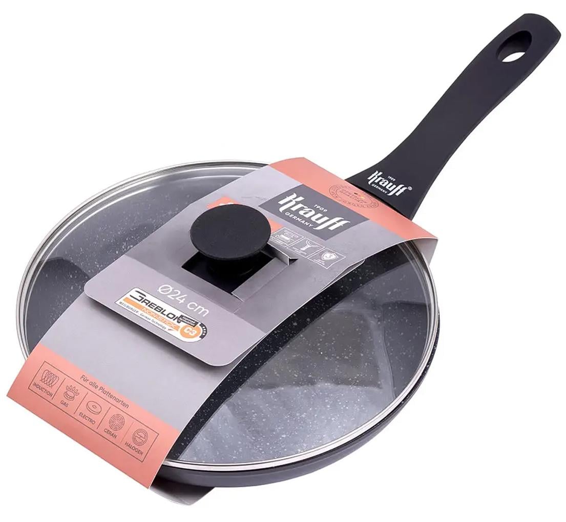 Сковорода Krauff с крышкой 24 см (88-222-117) Сковорода Krauff с крышкой 24 см (88-222-117)