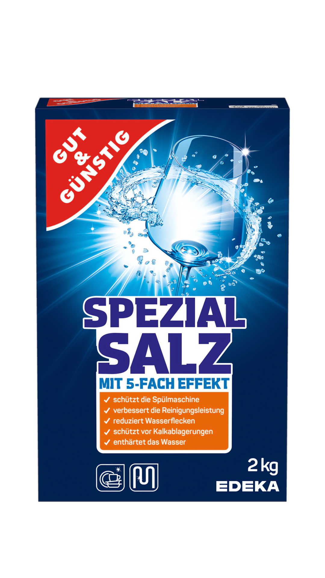 Сіль для догляду за пусодомийними машинами Edeka Gut&Gunstig Spezial Salz 2 кг (956126)