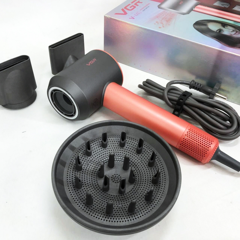 Фен для волос VGR V-440 профессиональный 1400 Вт Orange (tf7292) - фото 10 Фен для волос VGR V-440 профессиональный 1400 Вт Orange (tf7292) - фото 10