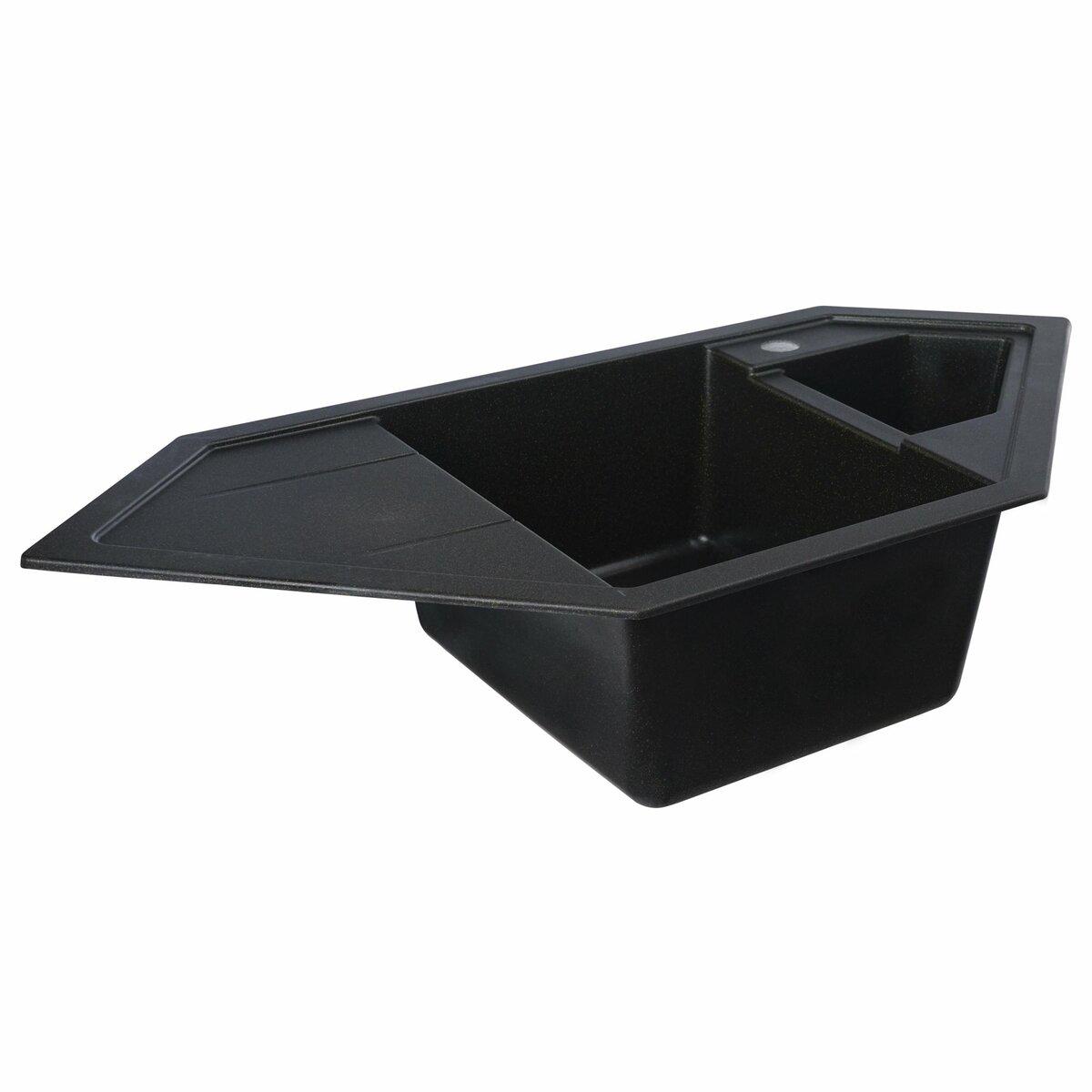 Мойка для кухни гранитная Platinum 9950 PANDORA Черный металлик матовый (9950-22) - фото 4 Мойка для кухни гранитная Platinum 9950 PANDORA Черный металлик матовый (9950-22) - фото 4