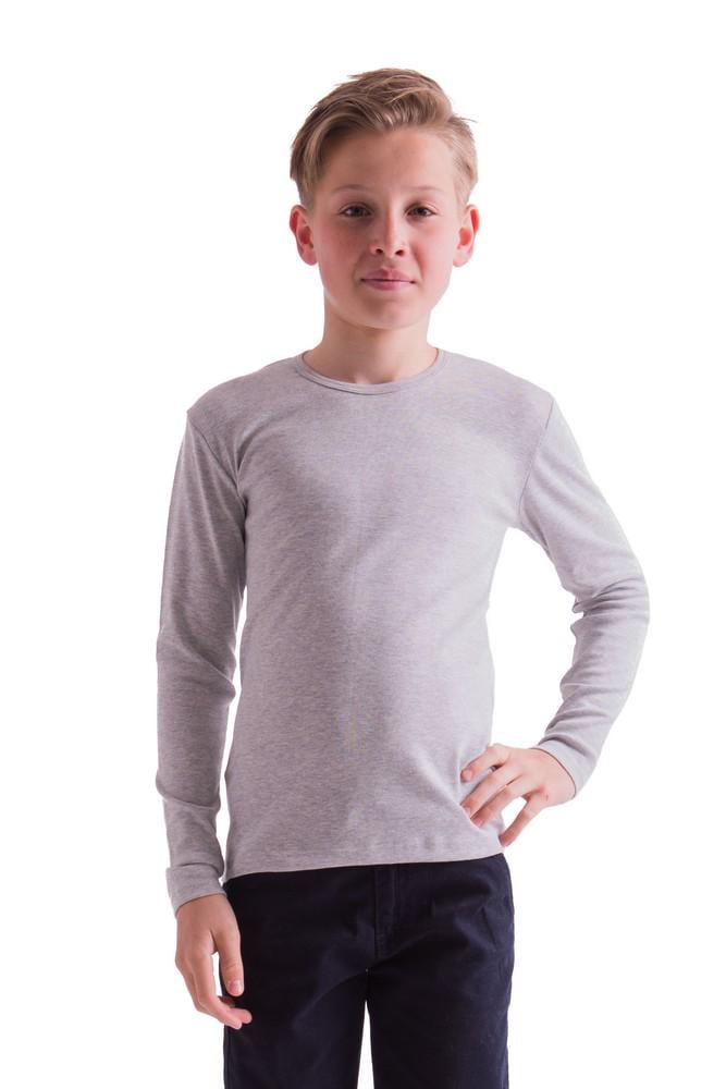 Футболка дитяча довгий рукав Наталюкс р. 40 158x164 см Сірий (2133042045071)