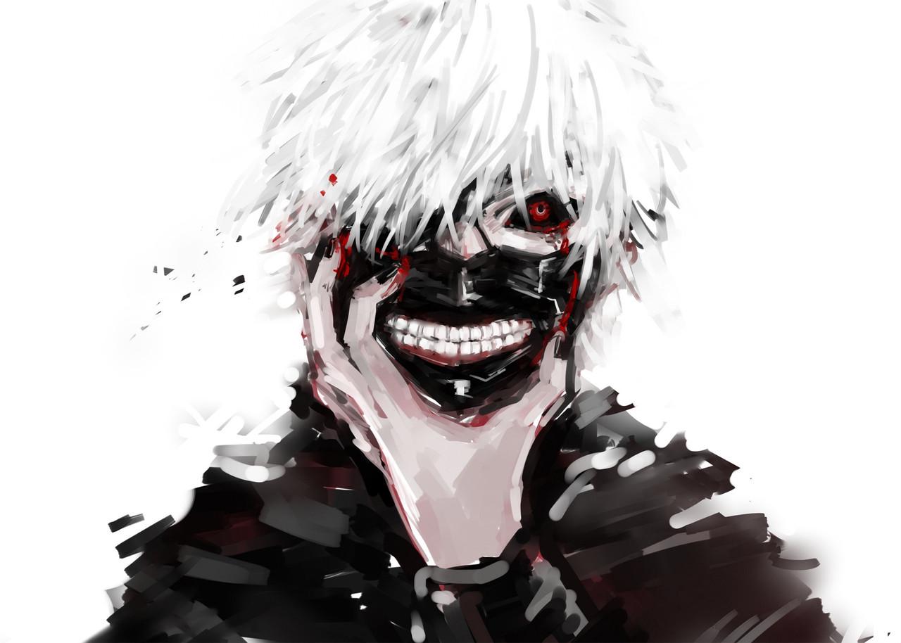 Картина постер Gee! Tokyo Ghoul Токійський гуль особа з рукою 60x40 см TG 09.063