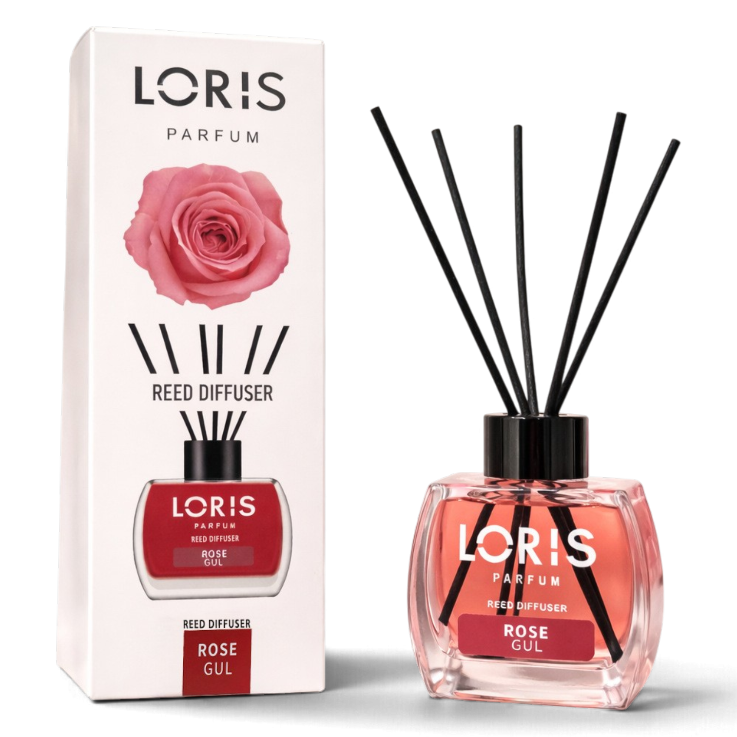 Аромадифузор для дома LORIS Parfum Роза 120 мл с палочками Красный (160_12_120_7B)
