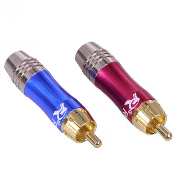 Штекери під пайку SUNROZ FreeEnd-RCA Metal 2 шт. Blue/Red (A48336)