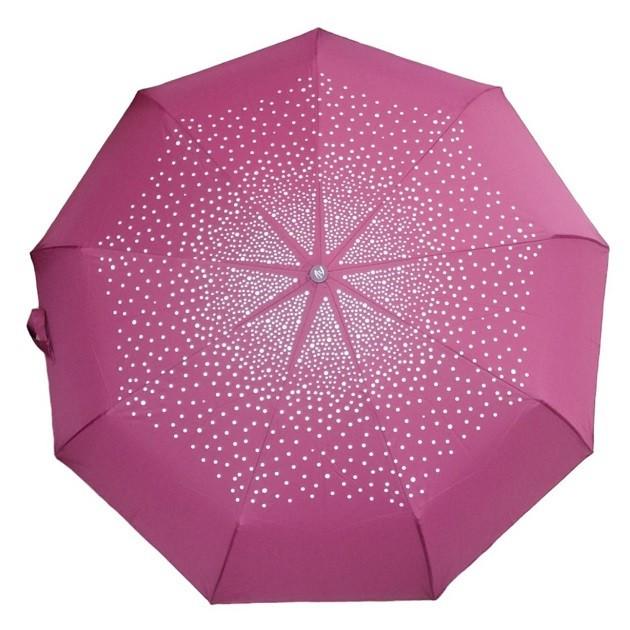 Зонт автомат Frei Regen FAS3024 Горошек женский на 9 спиц Бордовый