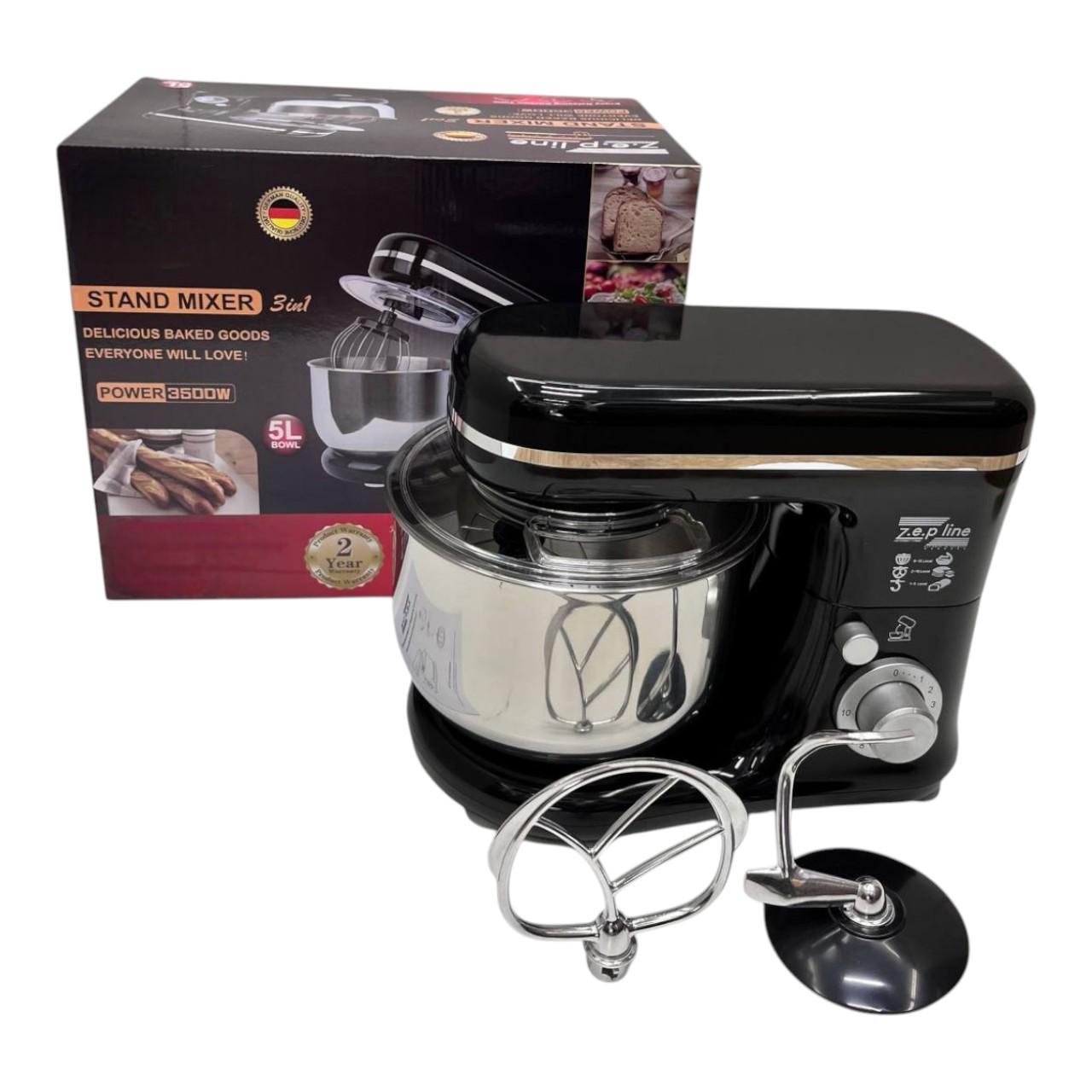 Тістоміс-міксер Zepline ZP-9832 з комплектом насадок та захисною кришкою 3500 Вт 5 л (є196) - фото 8