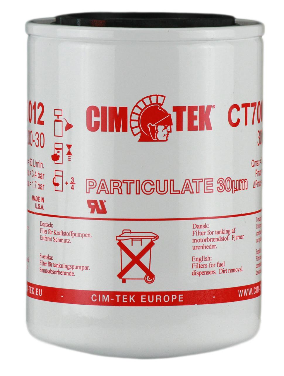 Фильтр тонкой очистки топлива CIM-TEK 300-30 фильтрация 30 микрон до 50 л/мин (PT_CT70012) Фильтр тонкой очистки топлива CIM-TEK 300-30 фильтрация 30 микрон до 50 л/мин (PT_CT70012)