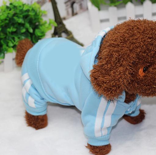 Костюм спортивний для собак Adidog на флісі та поліестері XS Блакитний (1C0260) - фото 2 Костюм спортивний для собак Adidog на флісі та поліестері XS Блакитний (1C0260) - фото 2