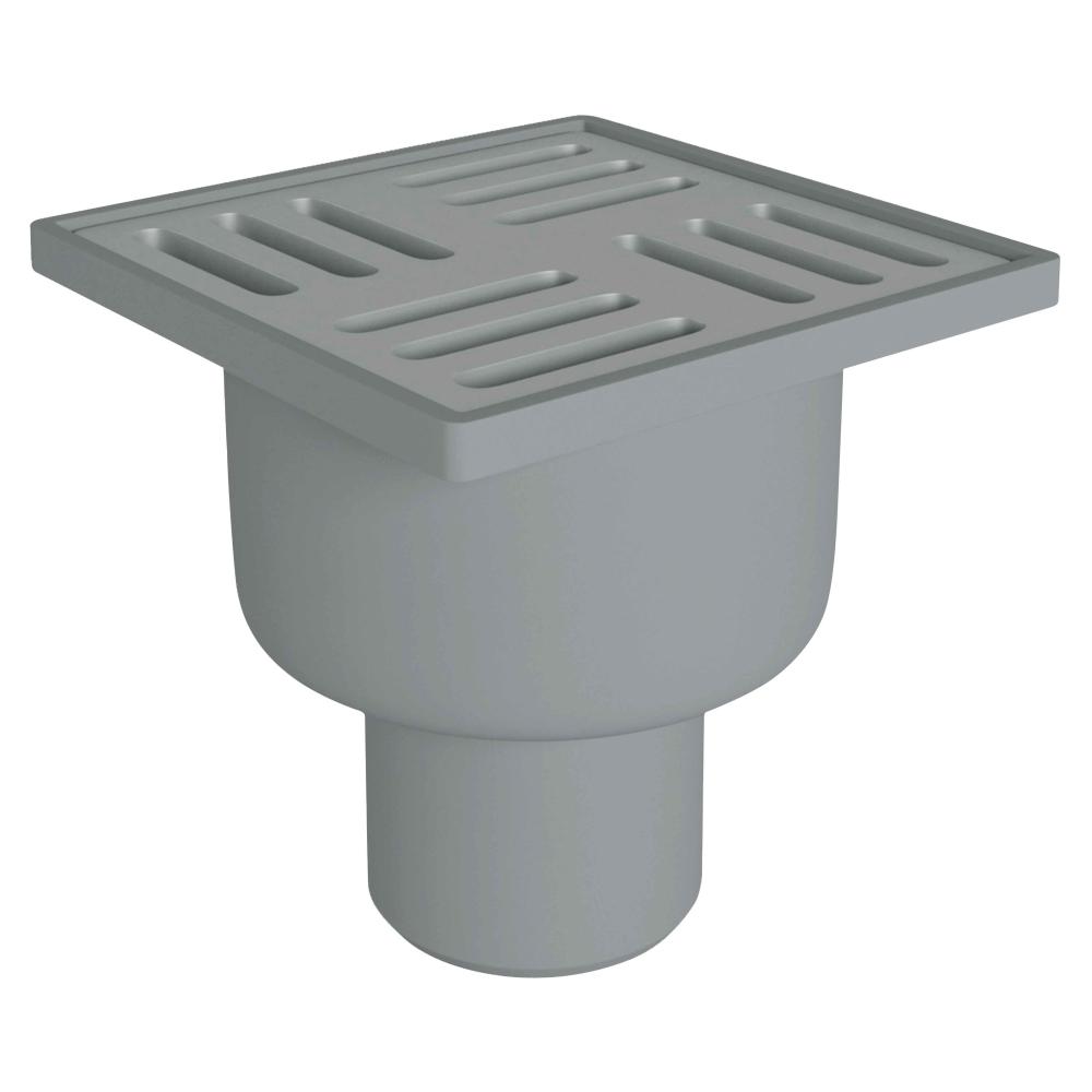 Трап ANI Plast TQ5202 вертикальный с нержавеющей решеткой 100х100 мм