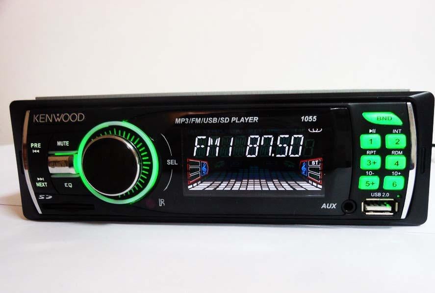 Автомагнитола Kenwood 1055 USB/SD/AUX/FM с пультом ДУ 4x50 Вт