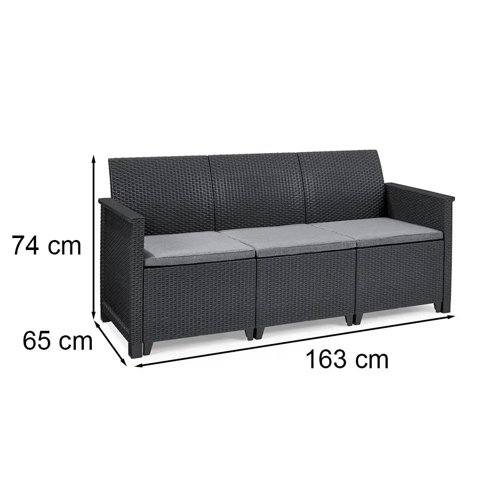 Диван садовий Keter Elodie 3 seat sofa (CNT00008420) - фото 2