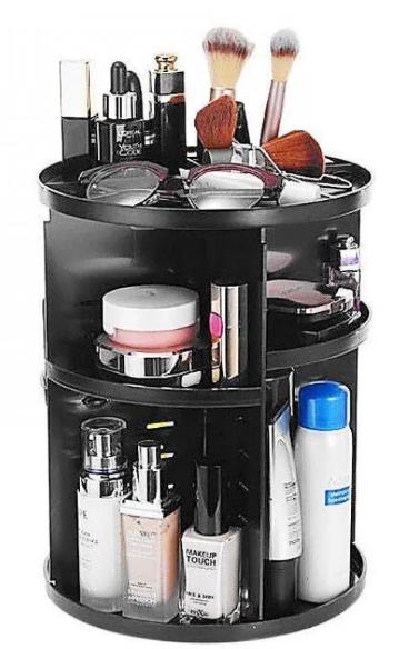 Органайзер для косметики Rotation Cosmetic Box 360° круглый Черный (AR003973)