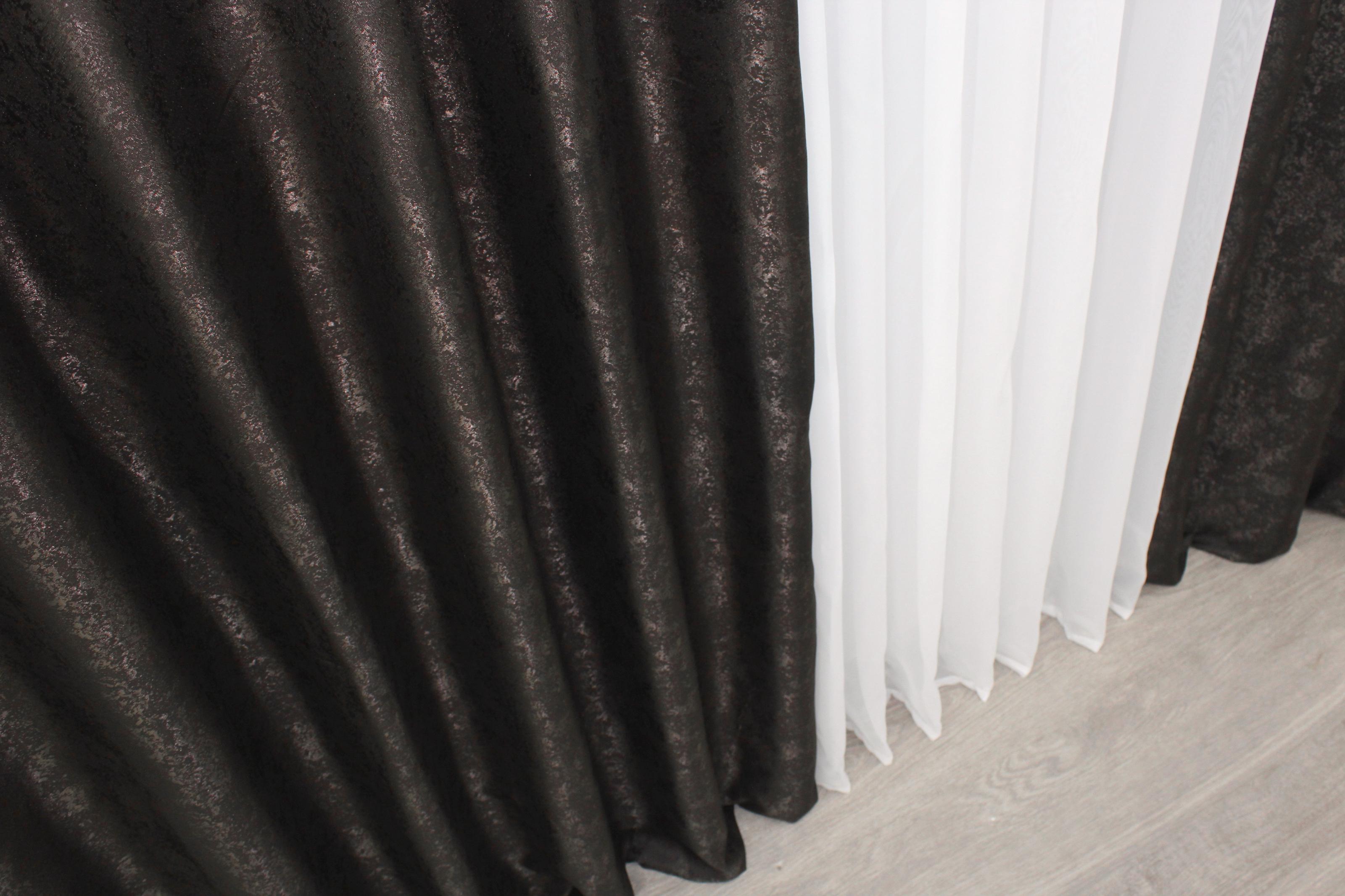 Комплект штор VR-Textil Мрамор Al1 № 613ш жаккард 150х270 см 2 шт. Венге (30-381) - фото 6 Комплект штор VR-Textil Мрамор Al1 № 613ш жаккард 150х270 см 2 шт. Венге (30-381) - фото 6