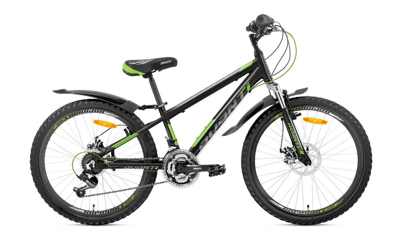 Велосипед підлітковий Avanti Sprinter disk 11" 24" Чорний/Зелений (726ba95b)