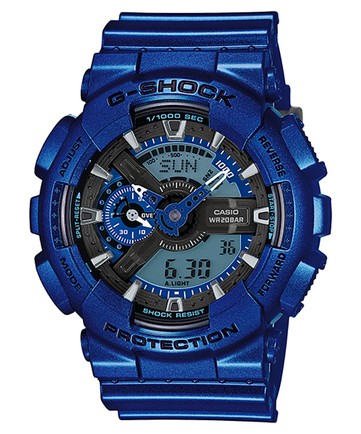 Наручные часы мужские Casio G-Shock GA-110NM-2A ударопрочные с водозащитой 200 м/подсветкой Черный (3089592379)