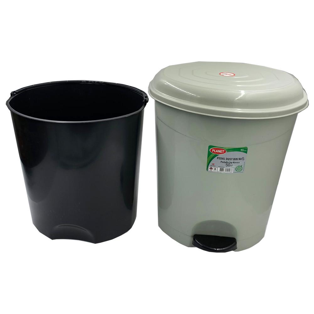 Ведро для мусора Planet №5 с педалью 50 л Серый (10595) - фото 4 Ведро для мусора Planet №5 с педалью 50 л Серый (10595) - фото 4