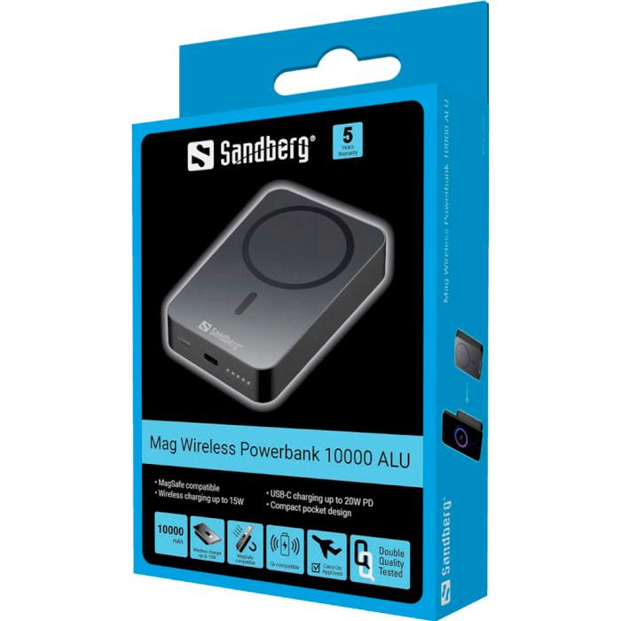 Повербанк Sandberg 10000 mAh для iPhone/Android Wireless Charging 15W Qi 20W USB-C Черный (615370) - фото 4 Повербанк Sandberg 10000 mAh для iPhone/Android Wireless Charging 15W Qi 20W USB-C Черный (615370) - фото 4