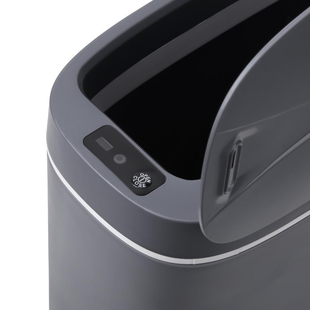 Мусорное ведро сенсорное MIXXUS Flat-TC0109 овальное 9 л Graphite (MI7075) - фото 7
