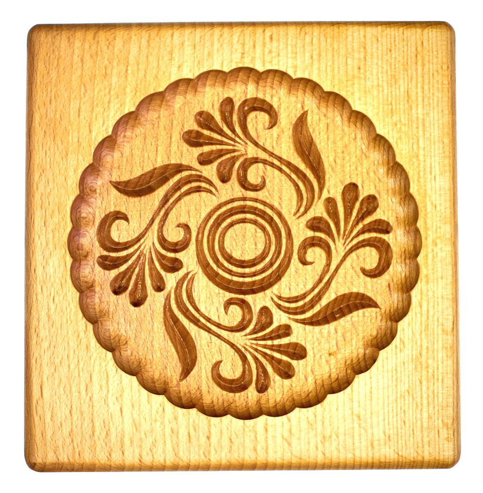 Форма для пряника Узор №10 Цветы 13,5х14х2 см (8329)