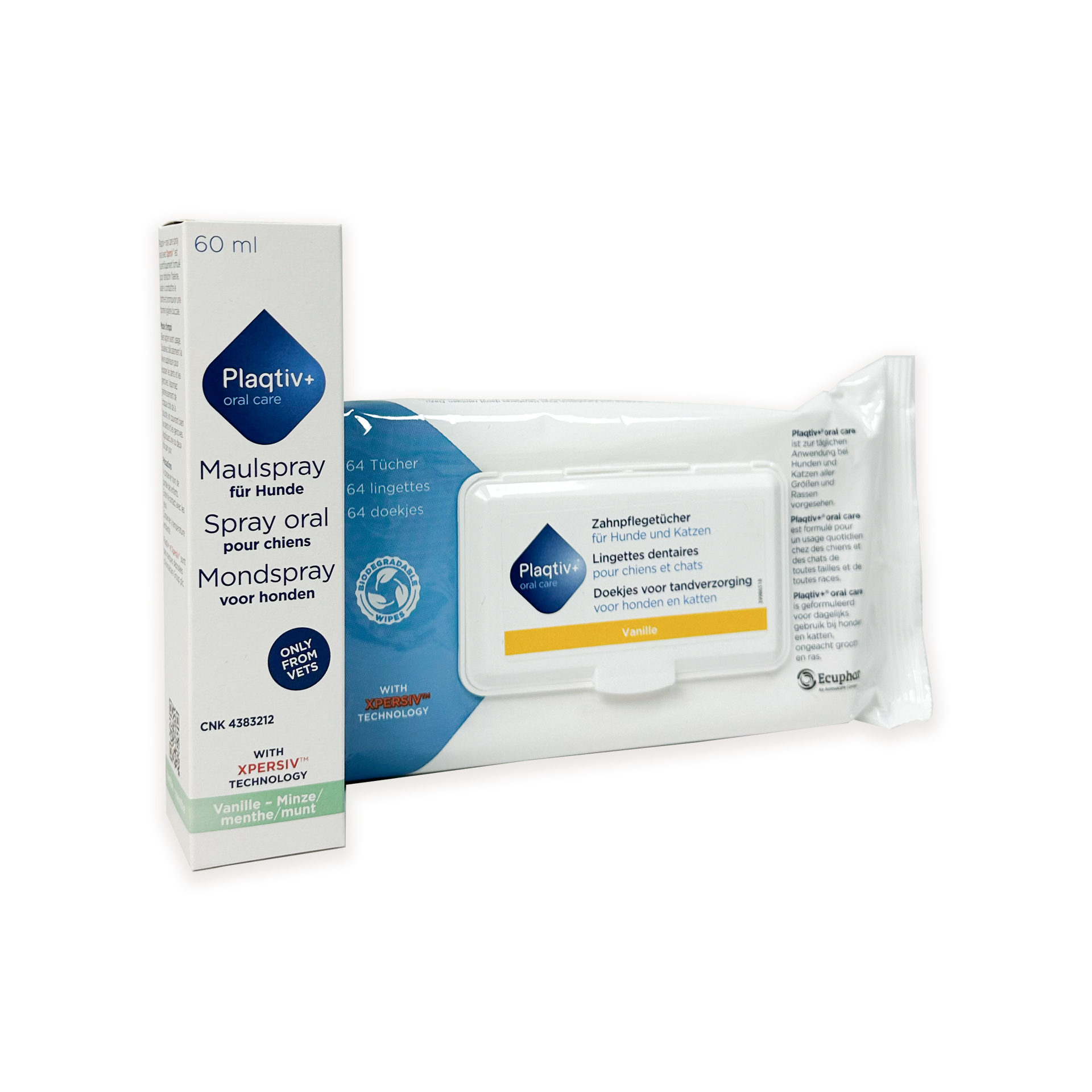Набір для догляду за пащею собак Спрей Plaqtivplus Oral Care Oral Spray 60 мл/Серветки Plaqtivplus Dental Wipes 64 шт. (38065134) Набір для догляду за пащею собак Спрей Plaqtivplus Oral Care Oral Spray 60 мл/Серветки Plaqtivplus Dental Wipes 64 шт. (38065134)