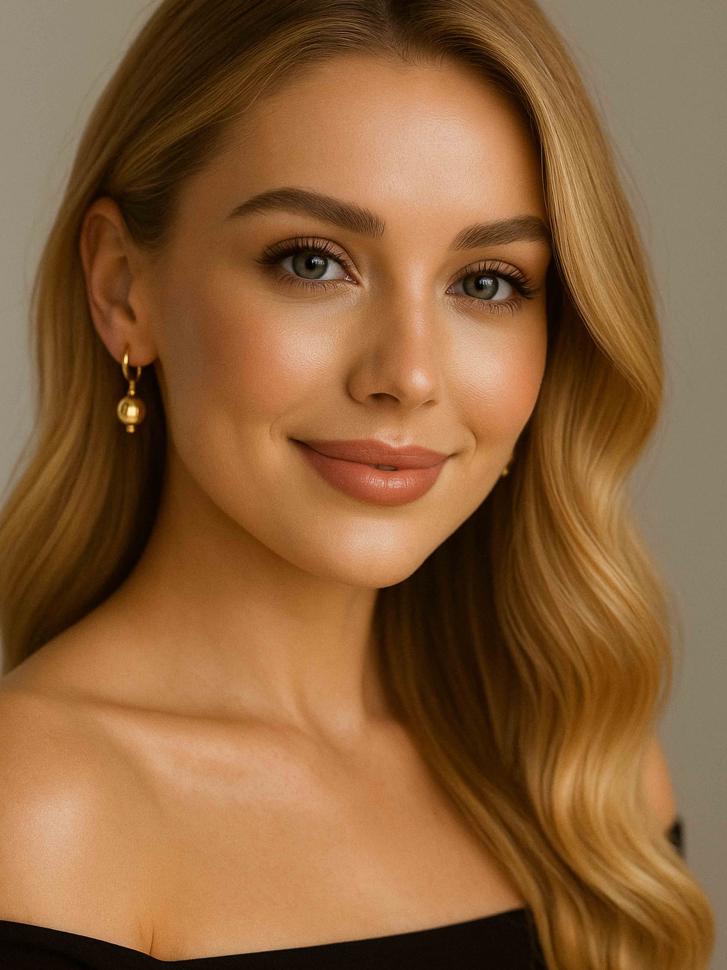 Серьги шарики Золотой (5476)