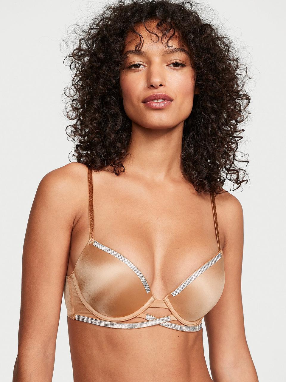 Бюстгальтер Victoria's Secret со стразами Very Sexy Double Shine Chain Strap Push-Up Bra 70B (2304843839)