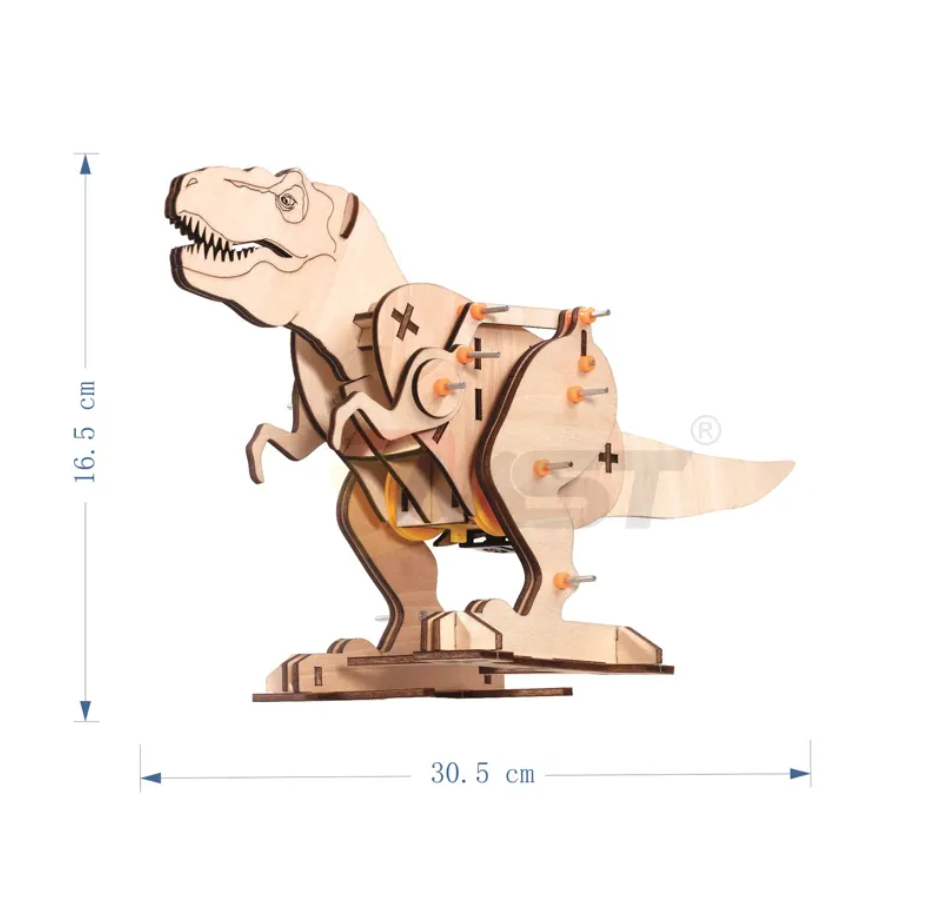 Механічний 3D головоломка-пазл Динозавр Tyrannosaurus DIY (10698115) - фото 2