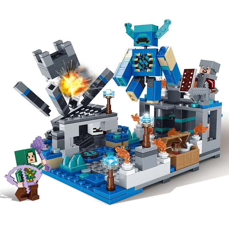 Конструктор Майнкрафт битва в глибинній темряві з Варденом 437 дет.