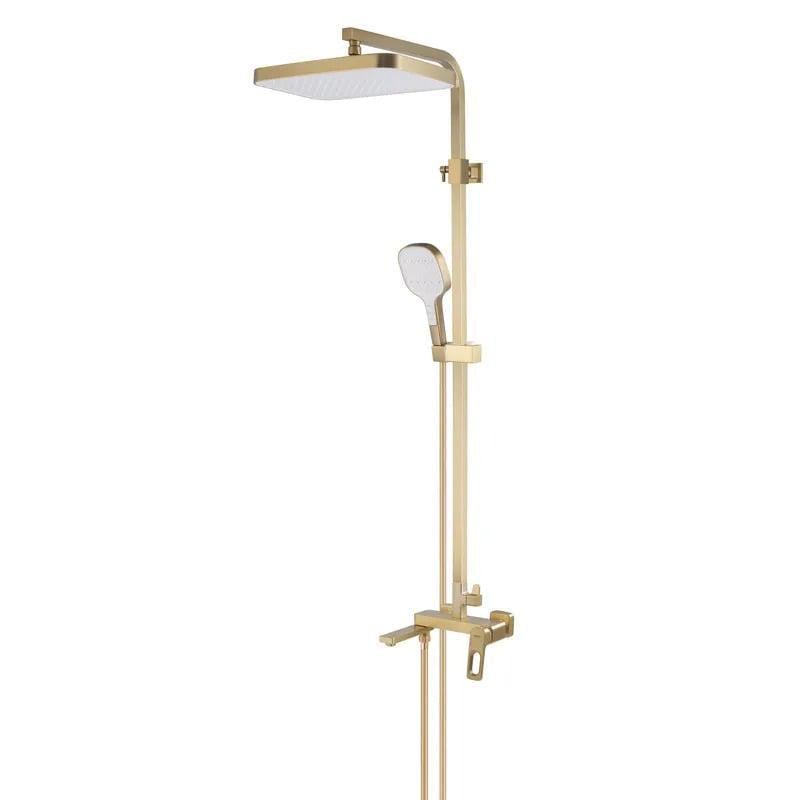 Душевая колонна KOER KB-56031-12 со смесителем Матовое золото (KR5974)