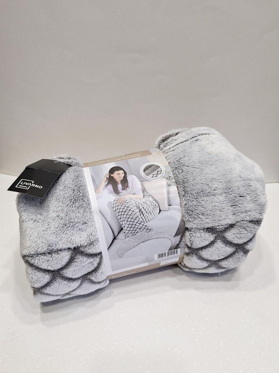 Плед-русалка Livarno Home Серый (435) - фото 2 Плед-русалка Livarno Home Серый (435) - фото 2