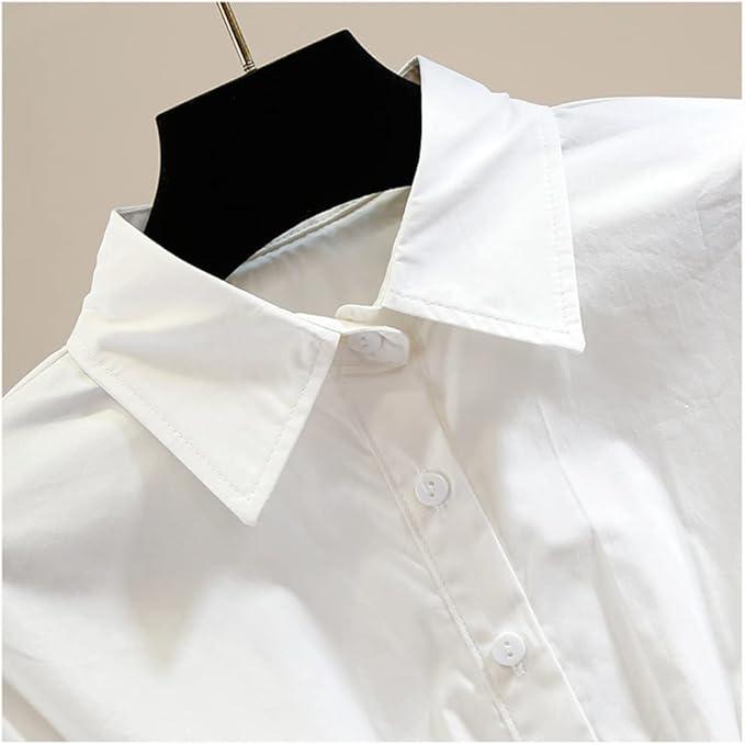 Сорочка для дівчинки шкільна з довгим широким рукавом 170 см Білий (21174147) - фото 3 Сорочка для дівчинки шкільна з довгим широким рукавом 170 см Білий (21174147) - фото 3