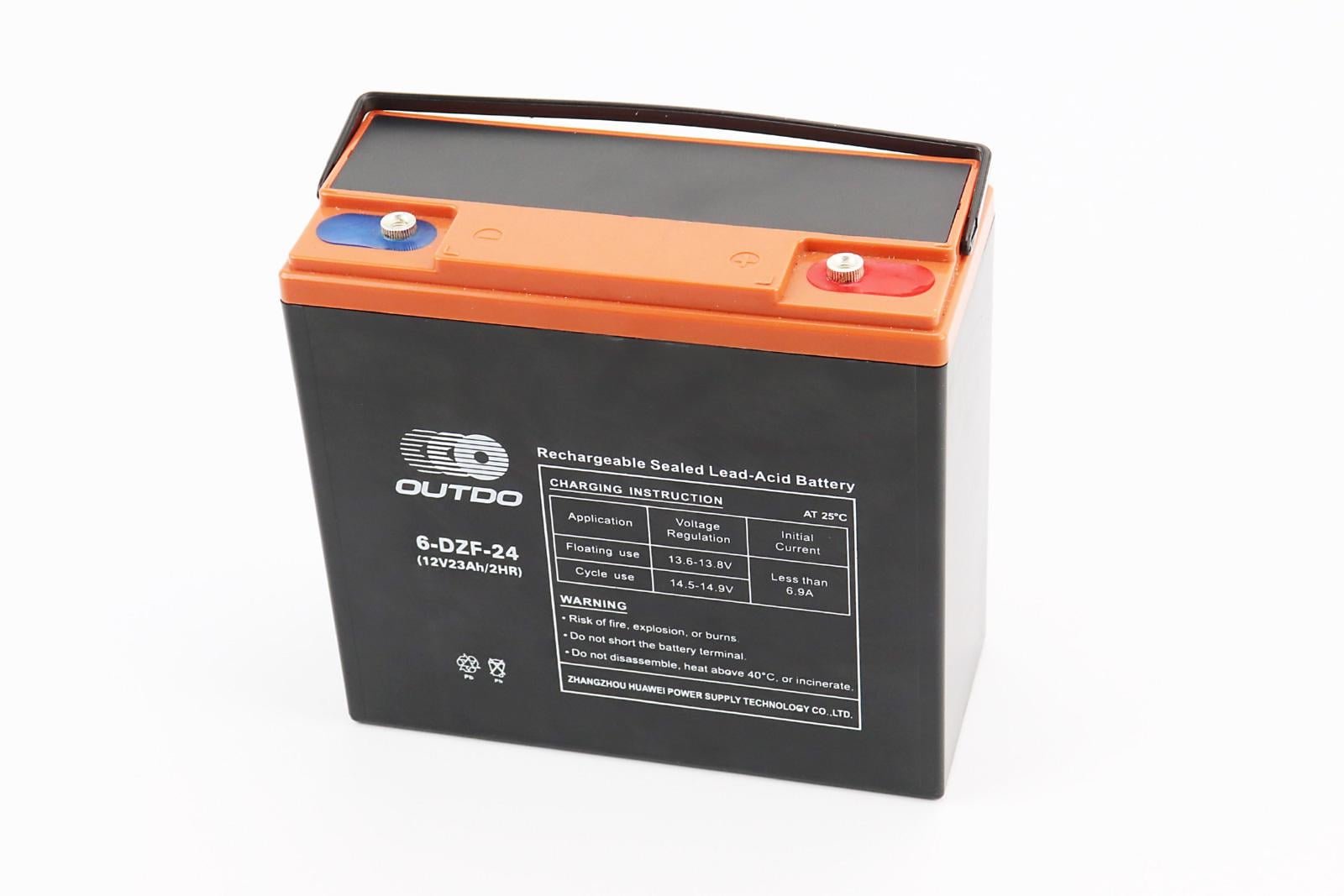 Аккумулятор 12V 23Ah 6DZF24 кислотный 180x78x170 мм (348258)