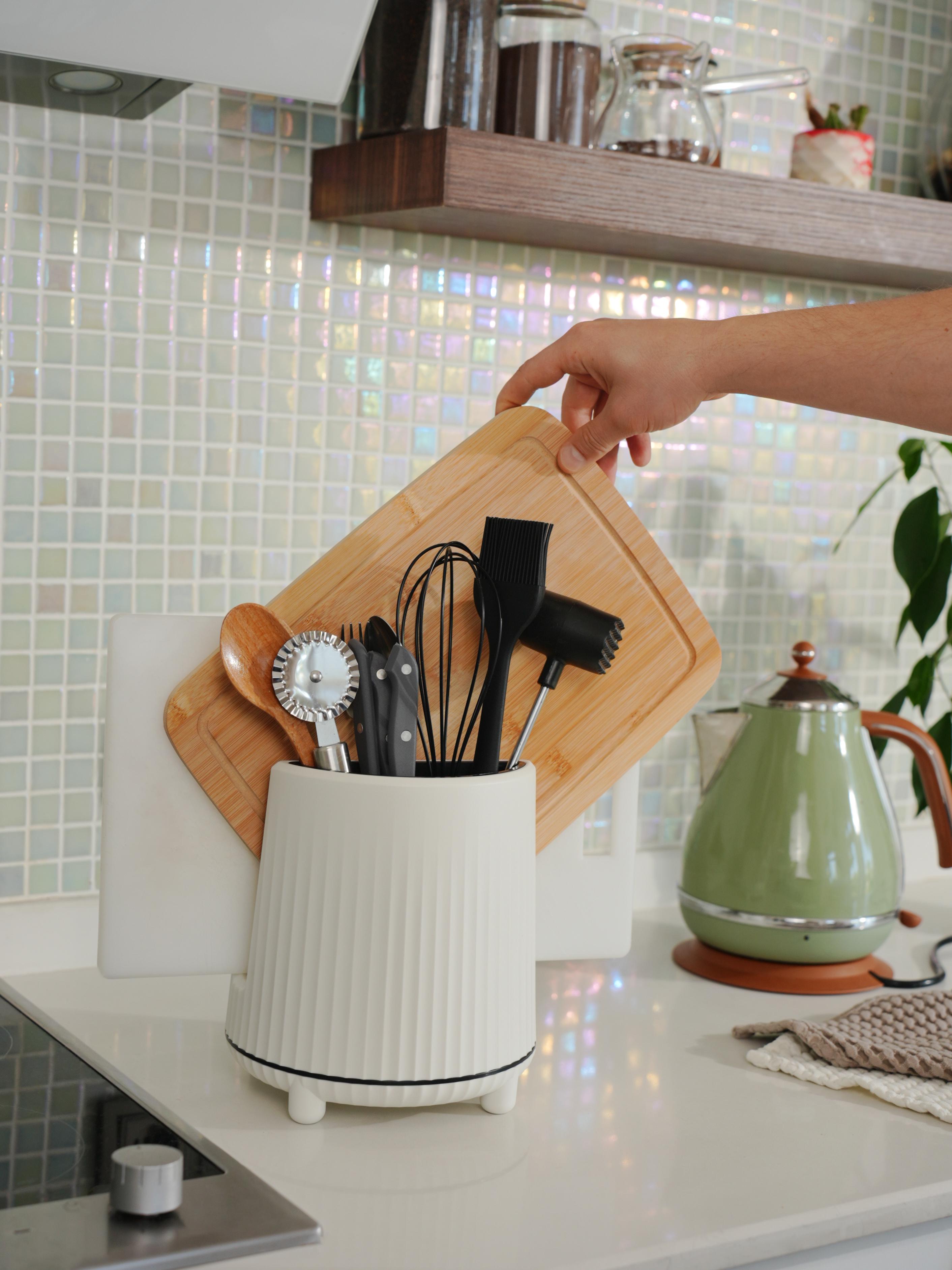 Органайзер для кухні пластиковий настільний поворотний з підставкою - фото 6