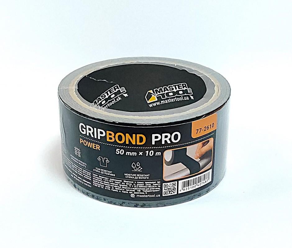 Лента армированная MasterTool GripBond Pro Power t 80°C 50 мм х10 м Черный (77-2610)