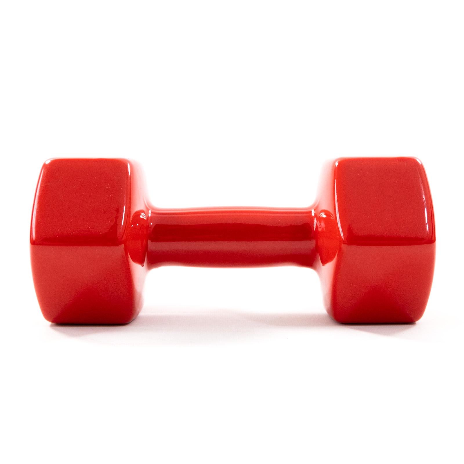 Гантель для фитнеса виниловая цельная Osport Profi 8 кг Красный (OF-0137) - фото 3
