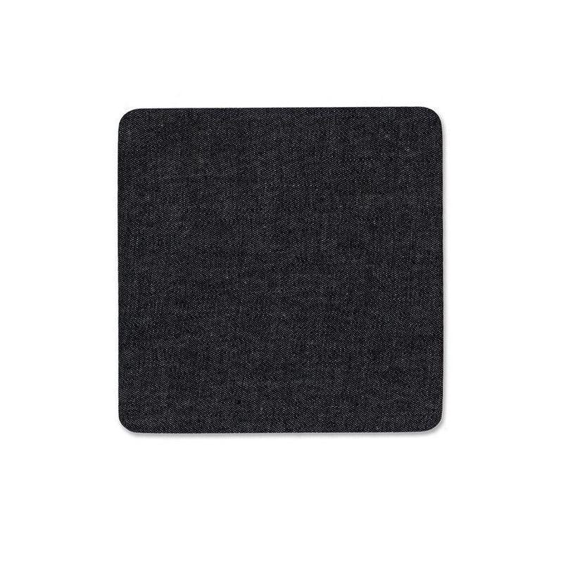 Наклейка-заплатка джинсовая для ремонта одежды утюгом Квадрат 12,5x12,5 см Черный