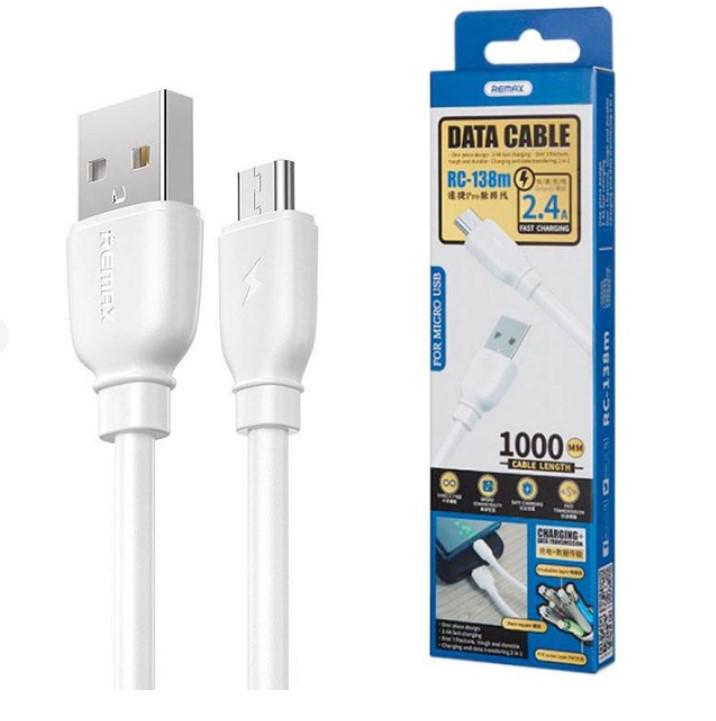 Кабель Remax RC-138m MicroUSB 1 м White - фото 2