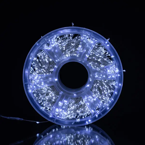 Гірлянда-нитка Роса хвойна лапа 1500 LED 50 м біла нитка Білий - фото 4