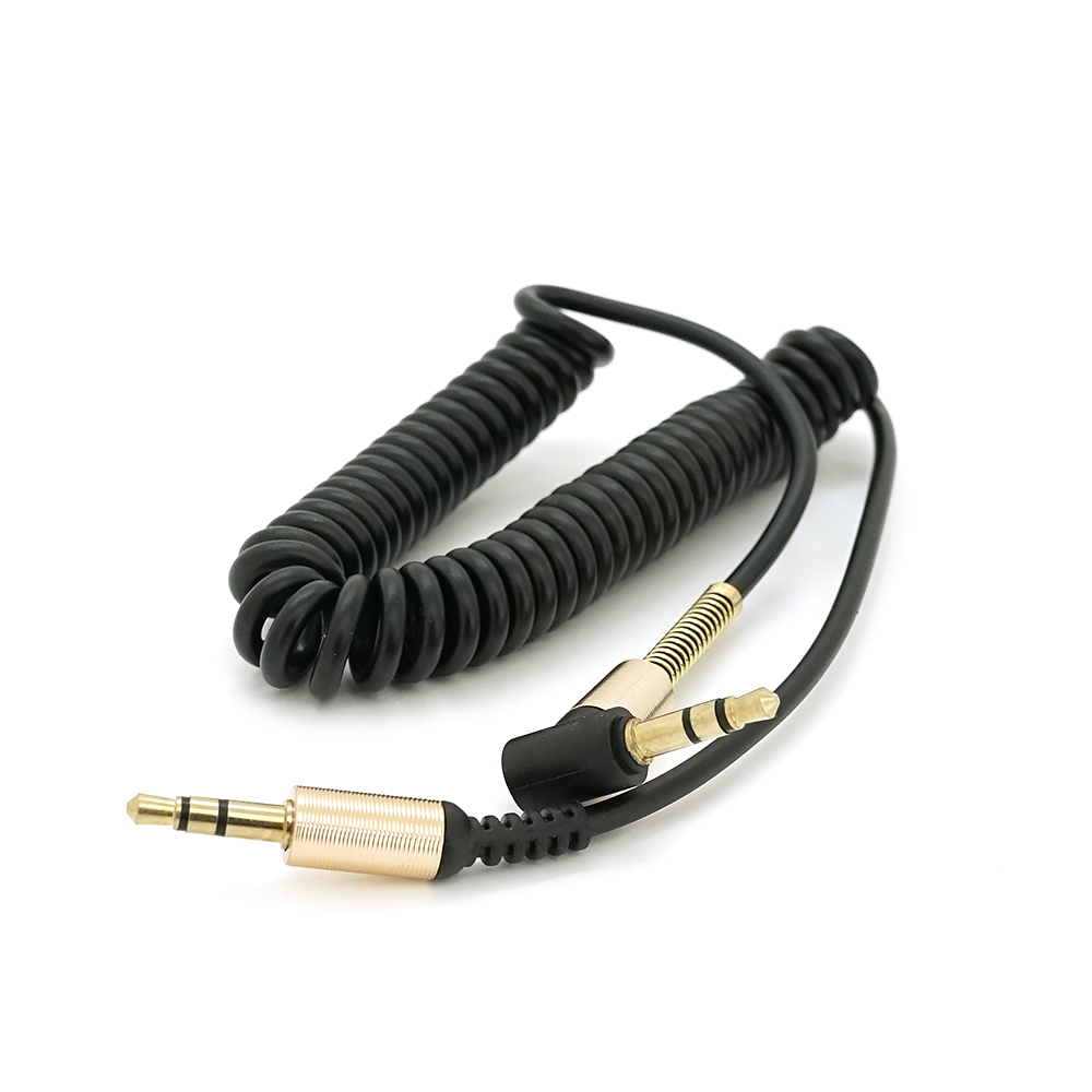 Кабель AUX Audio DC3,5 папа-папа пружина CCA 1,5 м Черный (6255) Кабель AUX Audio DC3,5 папа-папа пружина CCA 1,5 м Черный (6255)