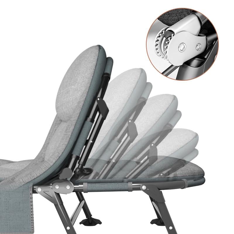 Кровать-шезлонг раскладная WCG FB-S15 матрас/подушка 5 положений 6 ножек 150 кг Серый - фото 2 Кровать-шезлонг раскладная WCG FB-S15 матрас/подушка 5 положений 6 ножек 150 кг Серый - фото 2